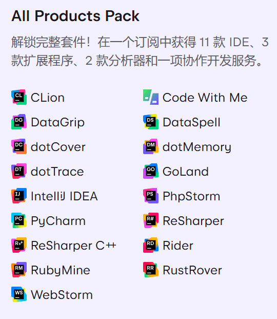 JetBrains All Products Pack screenshot